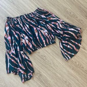 Vici Collection Striped Off the Shoulder Top